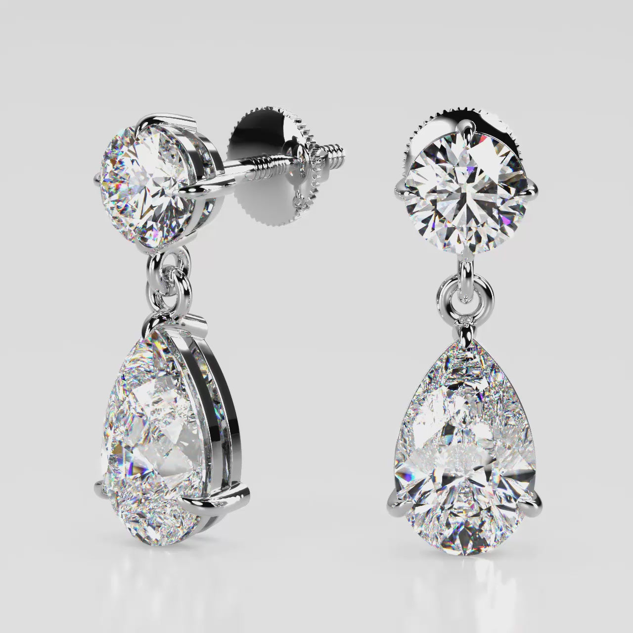 360 video of Bougie Baby Duo Diamond Drop Earrings in yellow gold