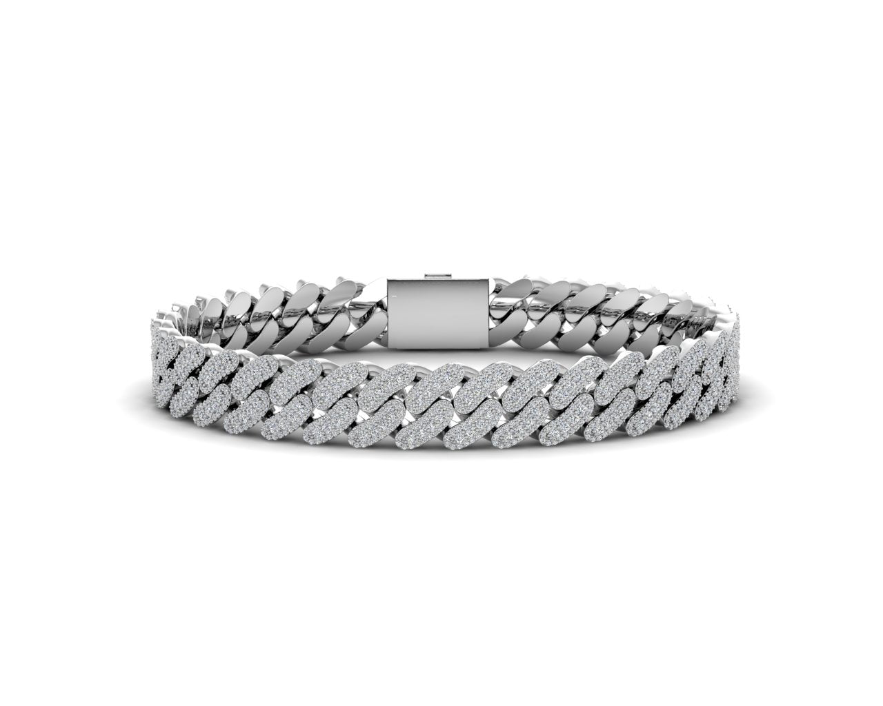 The Miami Mami/ Pavé Papi : 4.5 ct Cuban link Pavé chain bracelet