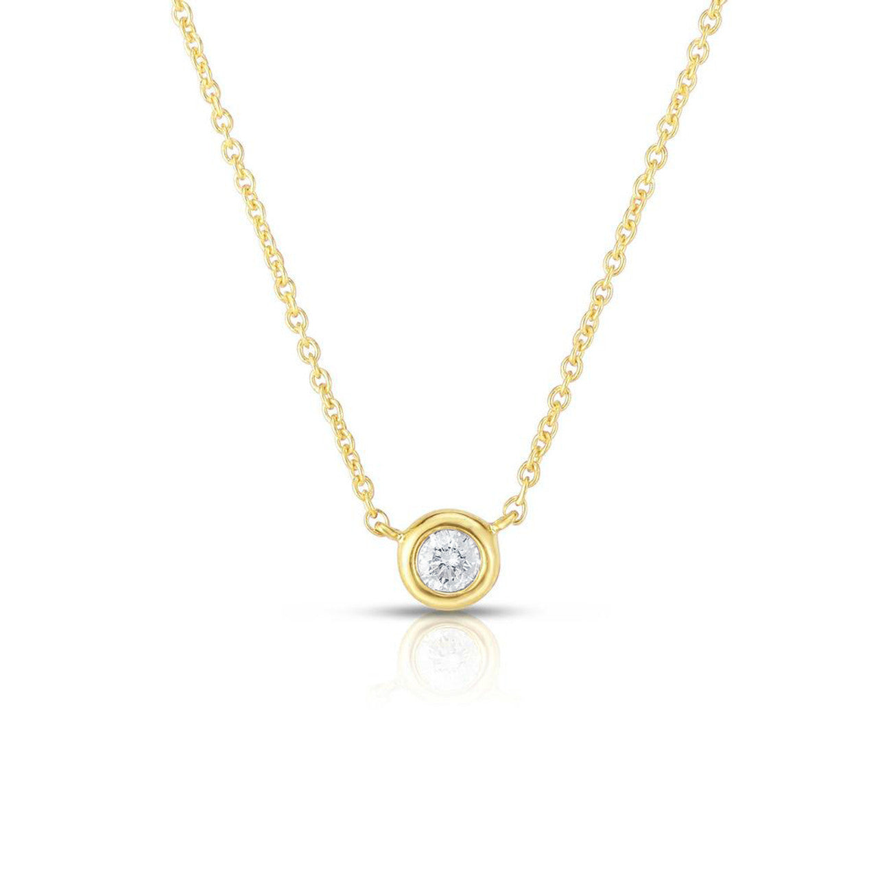 Petite Diamond Bezel Necklace