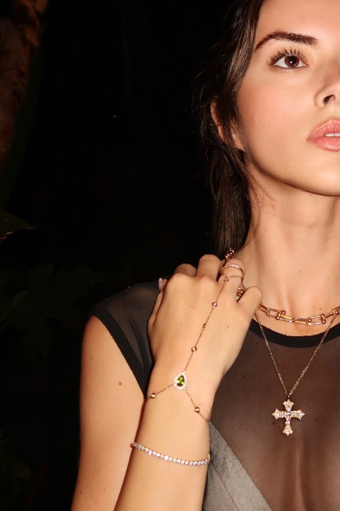 Boheme Birthstone Hand chain - Waltz Diamonds