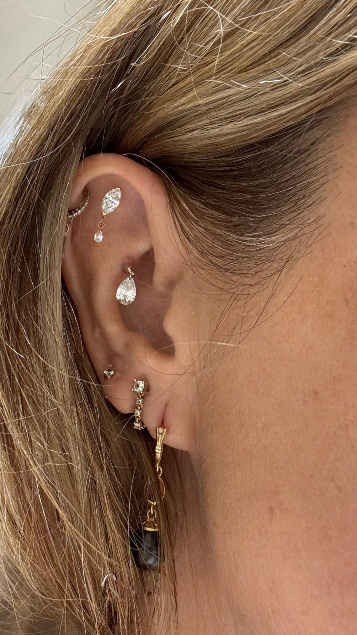 Cleo's Lucky Ear Charm - Waltz Diamonds