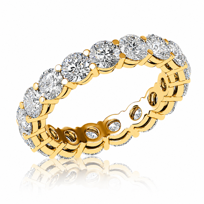 Gratitude Eternity Band in yellow gold — Waltz Diamonds
