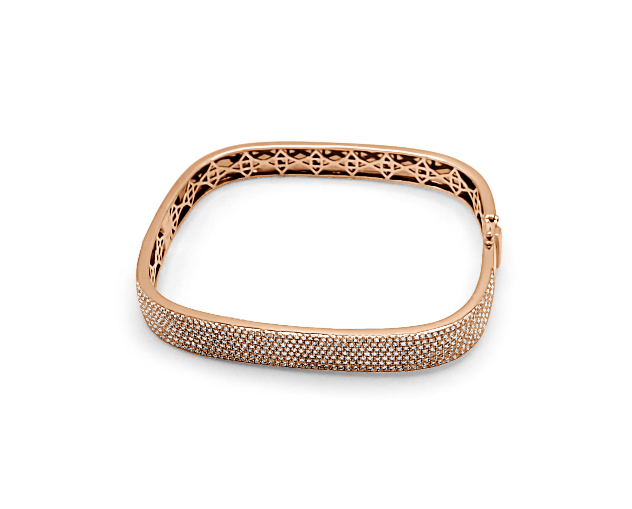 Rose Gold/ White Gold Pavé Bangle