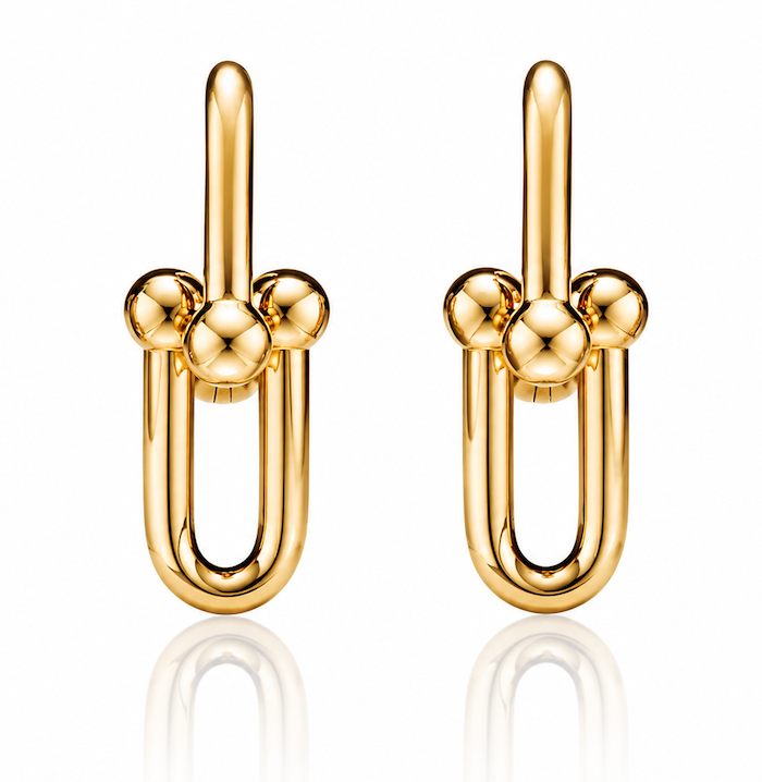 Link Me earrings in classic in 14k yellow gold — Waltz Diamonds