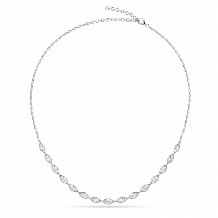 Oria marquise cut choker in white gold — Waltz Diamonds