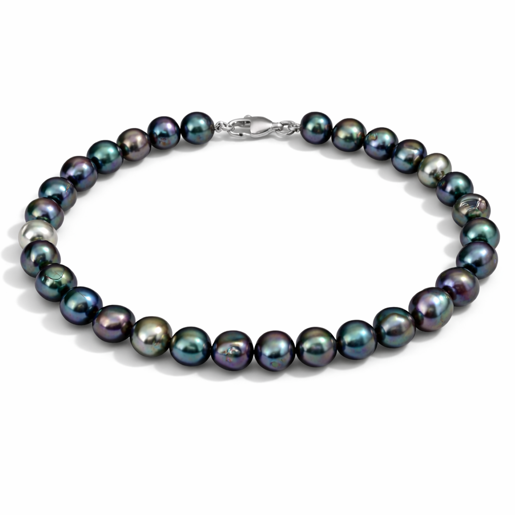 Prosperity Pearl Bracelet in peacock color—Waltz Diamonds
