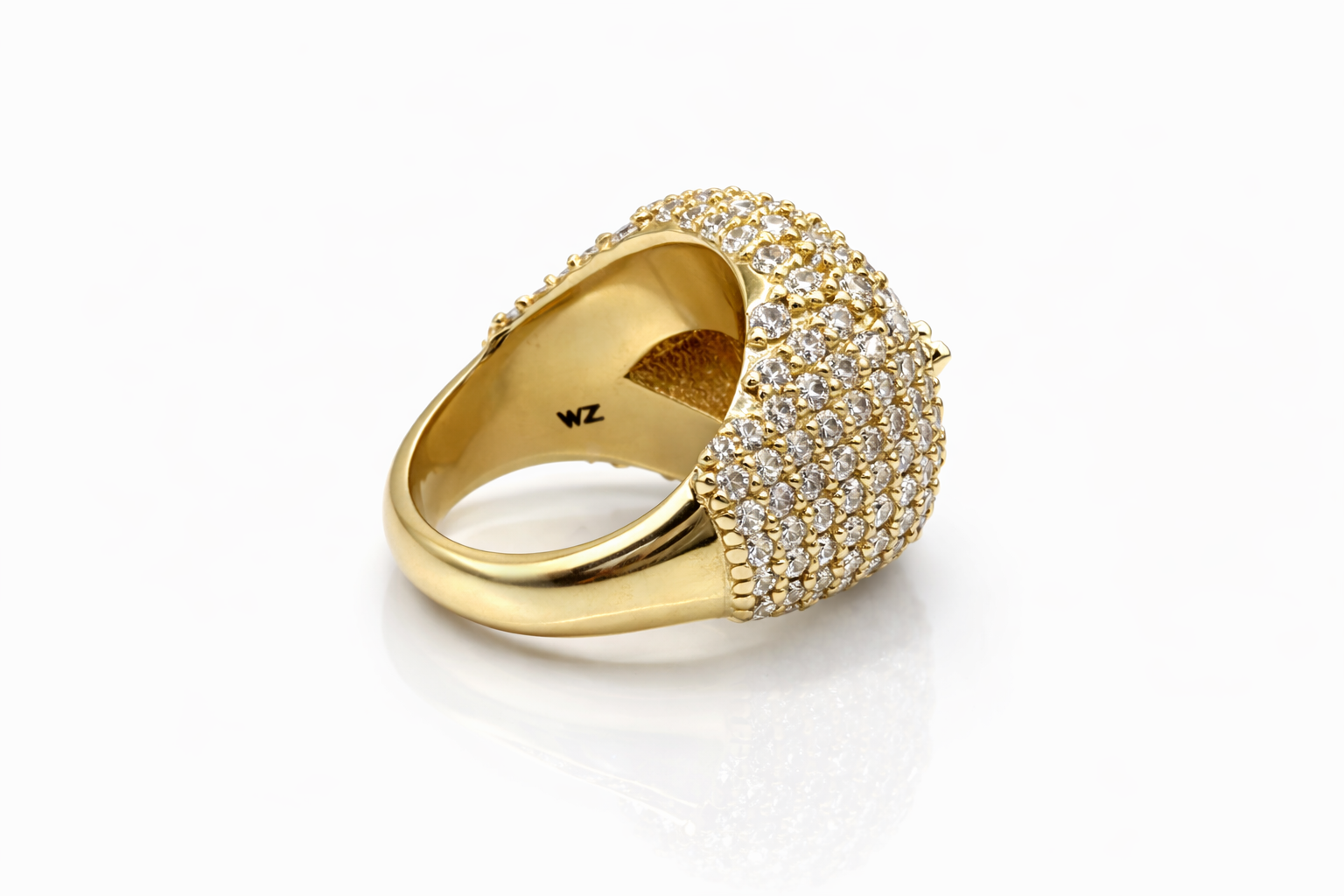 Watch me Signet  Ring A bold marquise signet ring with 3.78 carats of sustainably grown diamonds. Designed to command attention. | Waltz Diamonds