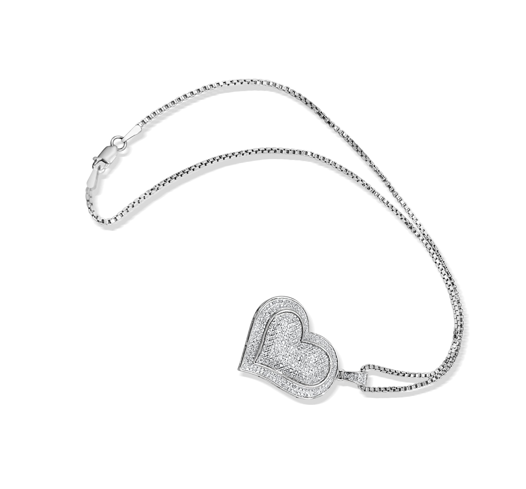 Big Love Heart - Shaped Diamond Necklace - Waltz Diamonds
