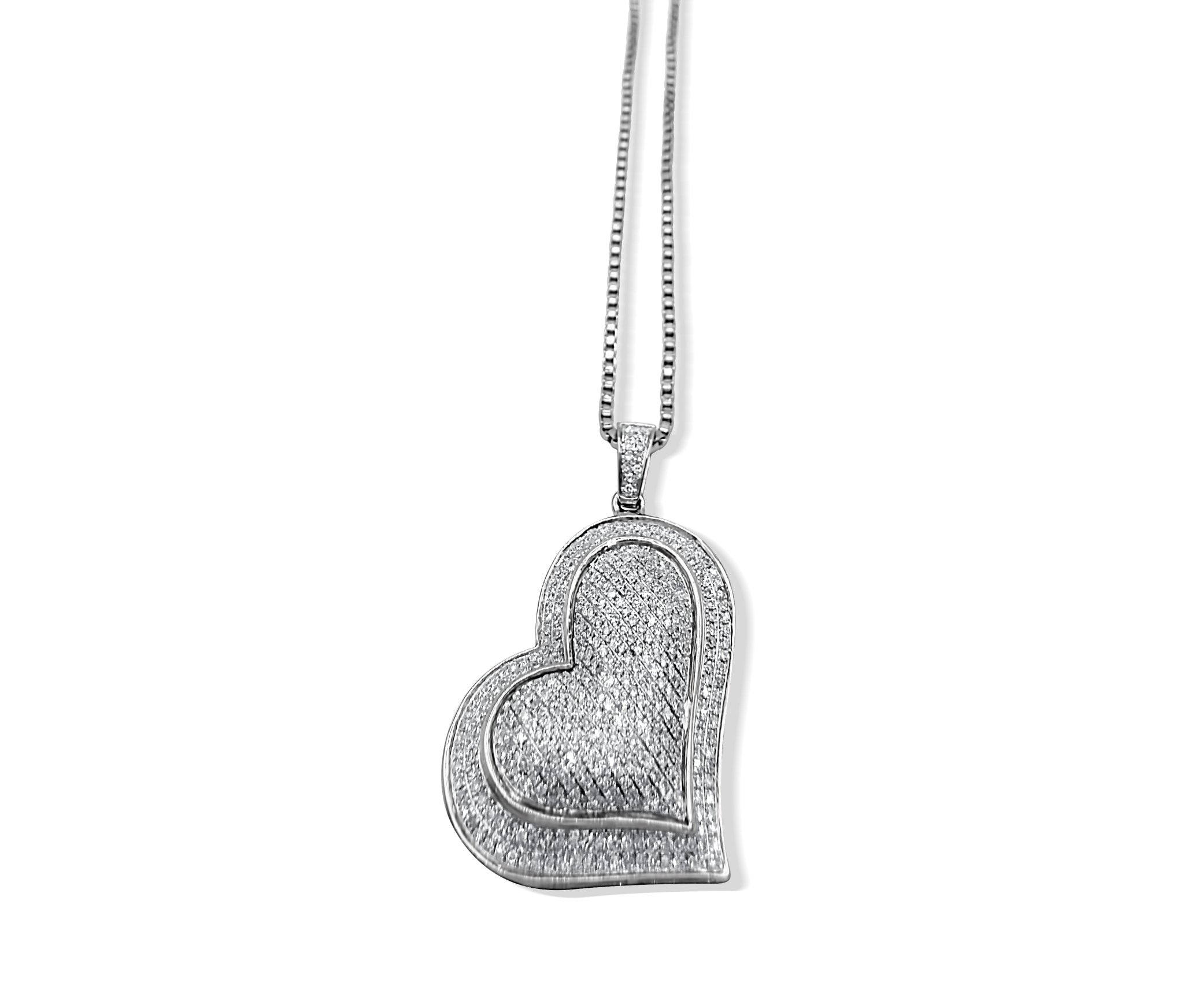 Big Love Heart - Shaped Diamond Necklace - Waltz Diamonds