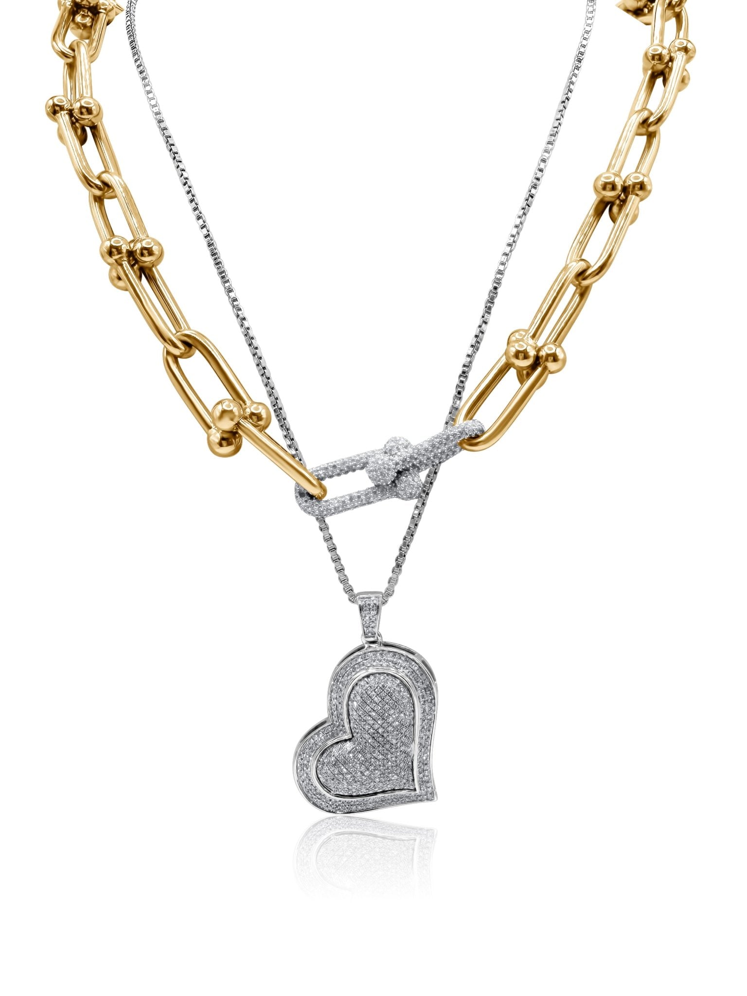 Big Love Heart - Shaped Diamond Necklace - Waltz Diamonds