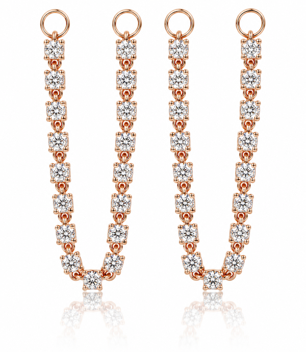 Chain Reaction Enhancers that attach to the back of earrings — Waltz Diamonds