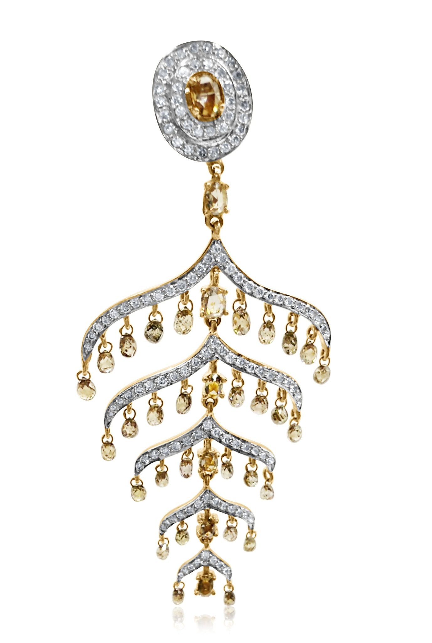 Champagne & Caviar Chandelier Earrings - Waltz Diamonds