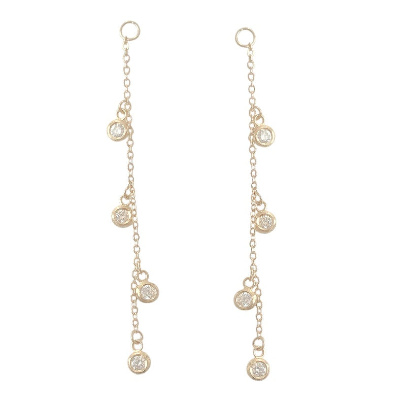 Cherry Ear Jackets in yellow gold, front view, designed to pair with studs or hoops for a bold earring upgrade
