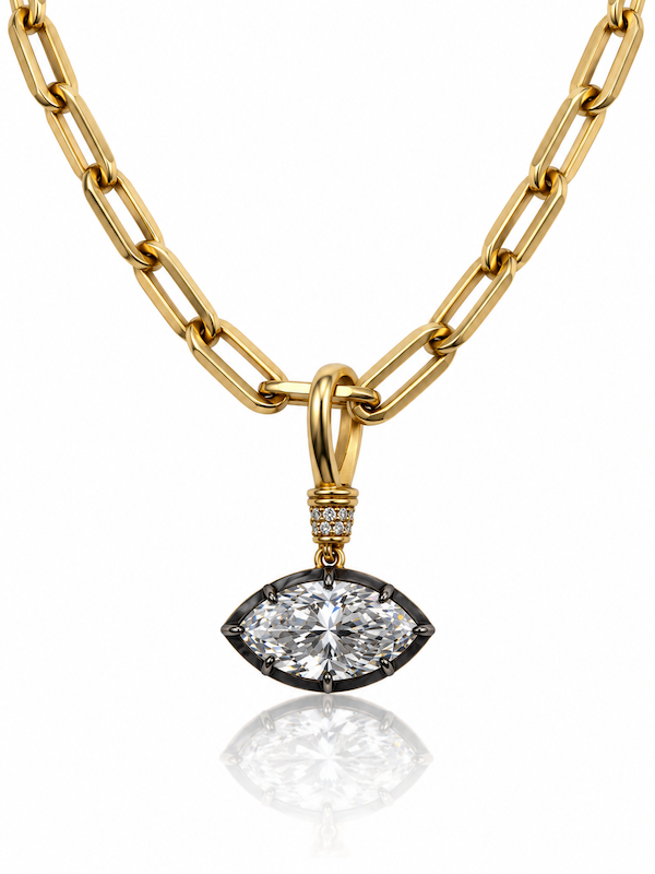 Five Kings georgian pendants in pear oval and marquise cuts available —Waltz Diamonds