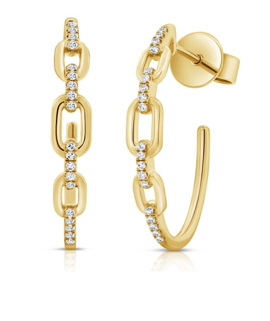 Product image of Harmless Flirt pavé hoop earrings in yellow gold