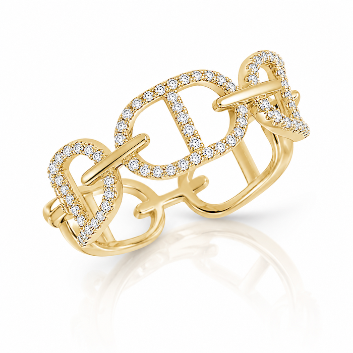 Money Link Pave Ring - Waltz Diamonds
