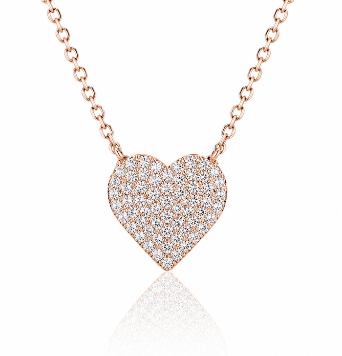 Self Love Bubble Heart pendant rose gold - Waltz Diamonds