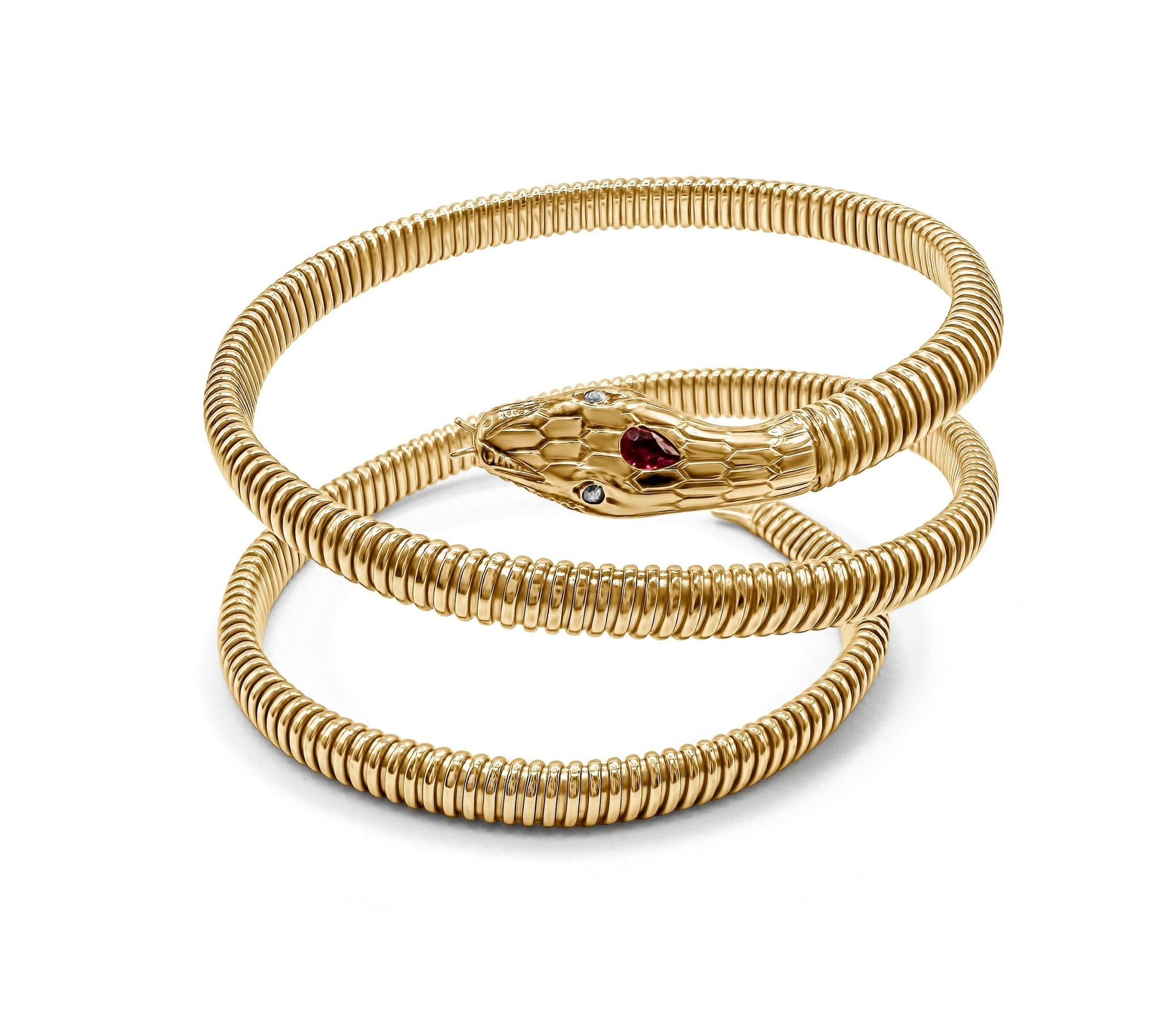 We Are One Snake Wrap Bangle - Waltz Diamonds