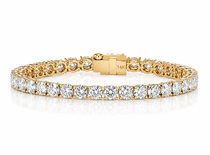 Spoil me diamond tennis bracelet in 14k yellow gold — Waltz Diamonds