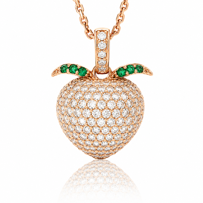 sweet-peach-pendant-necklace-rose-gold — Waltz Diamonds