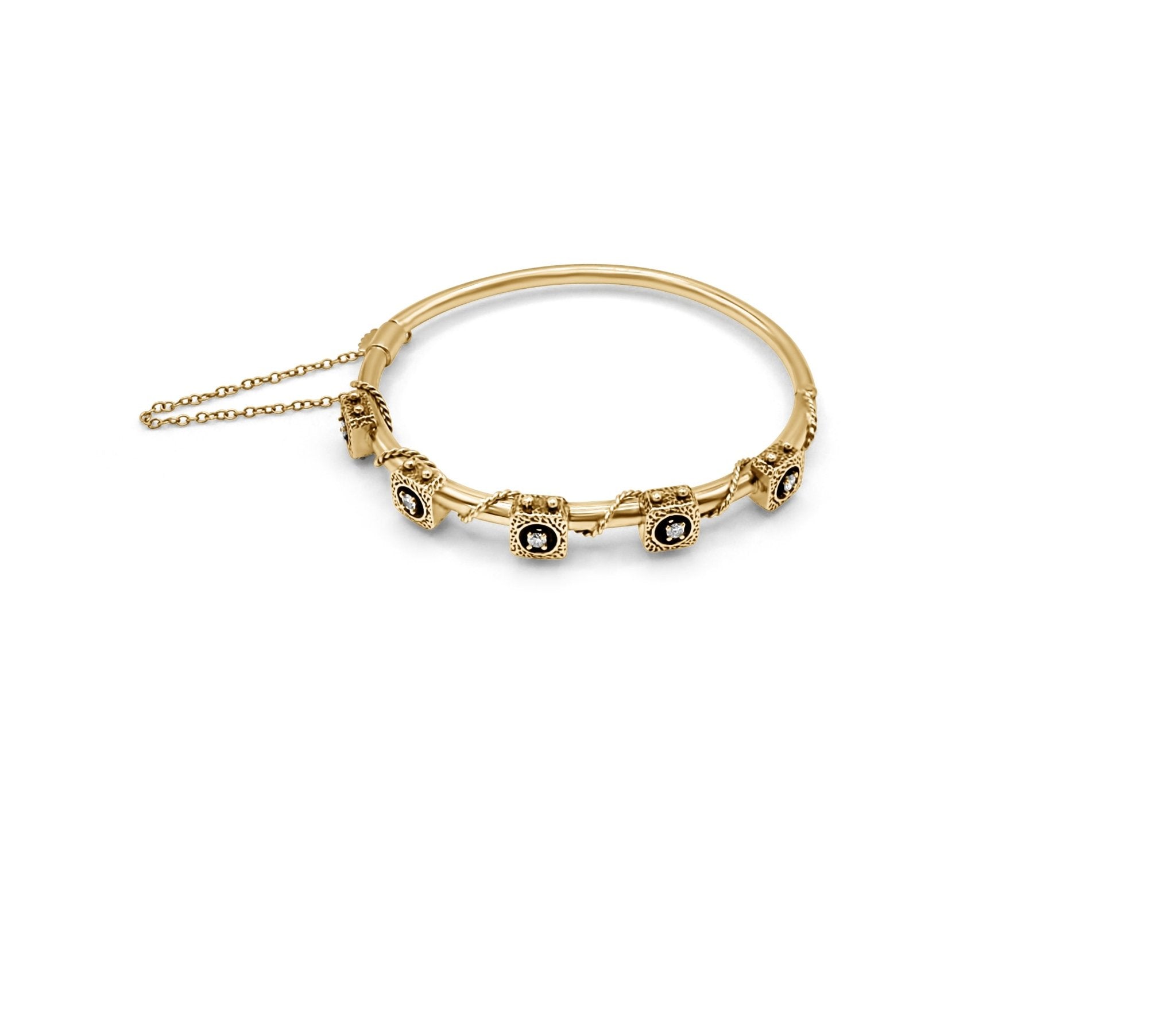 Tied Up Antique Italian Bangle - Waltz Diamonds